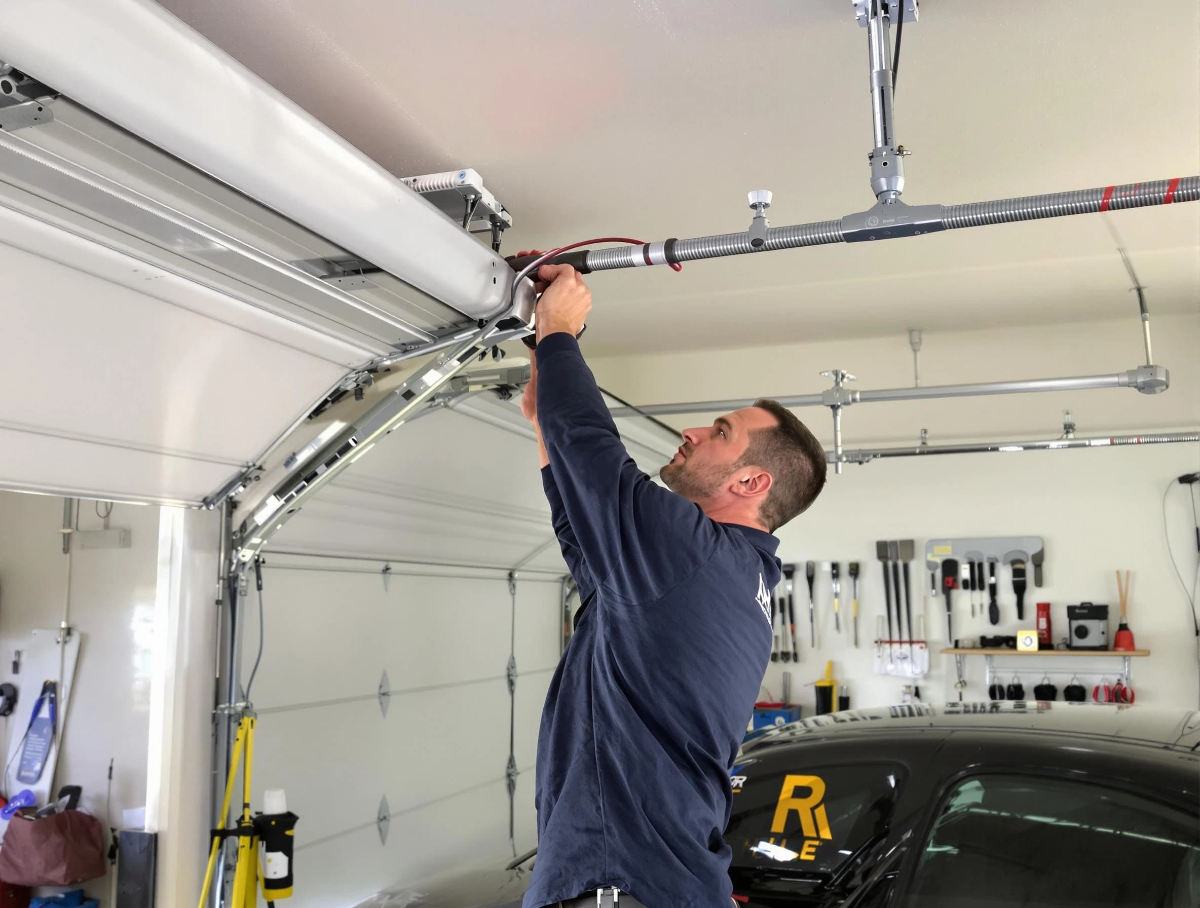 New Sewickley Garage Door Repair technician performing garage door cable repair in New Sewickley