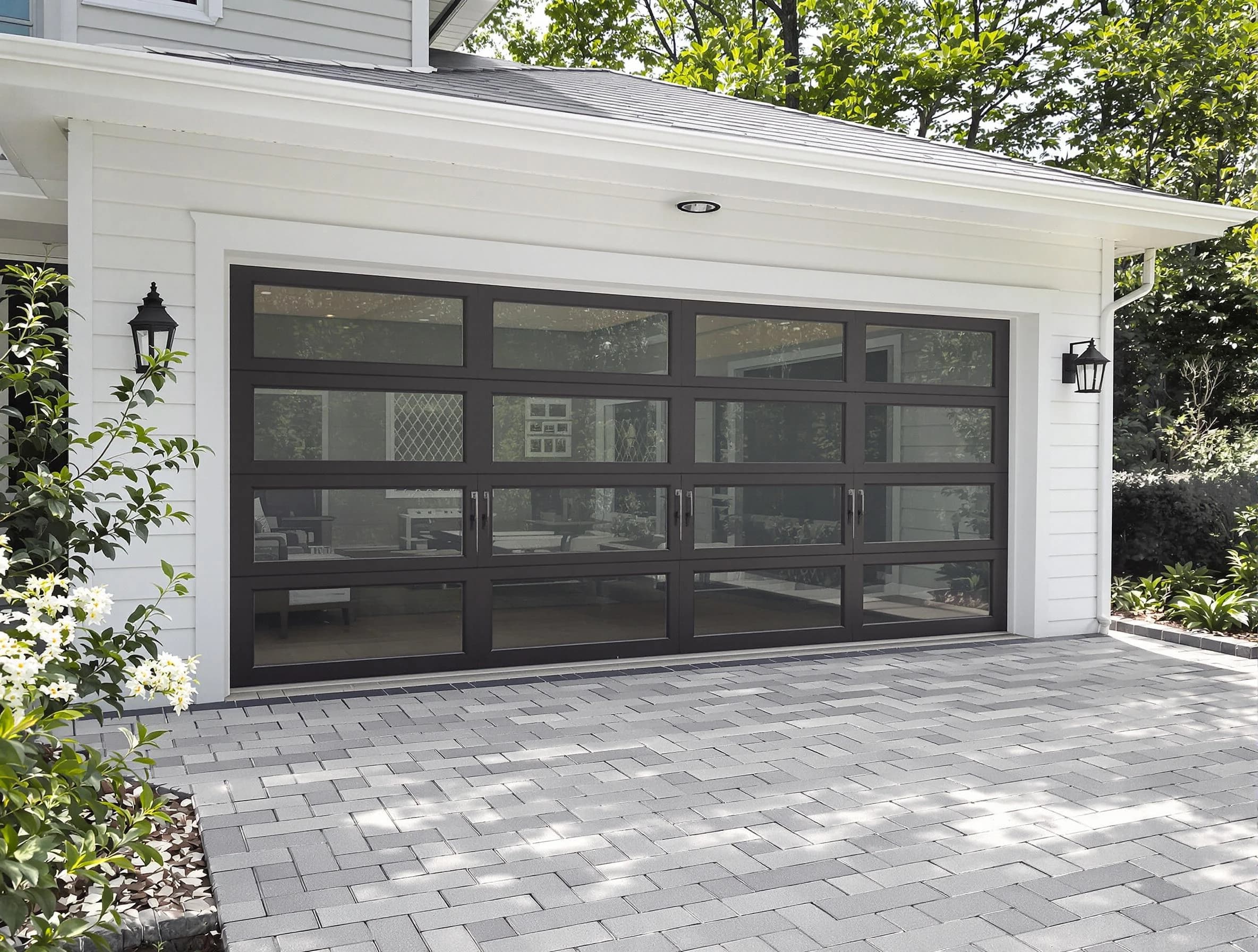 New Sewickley Garage Door Repair design specialist presenting custom garage door options to New Sewickley homeowner