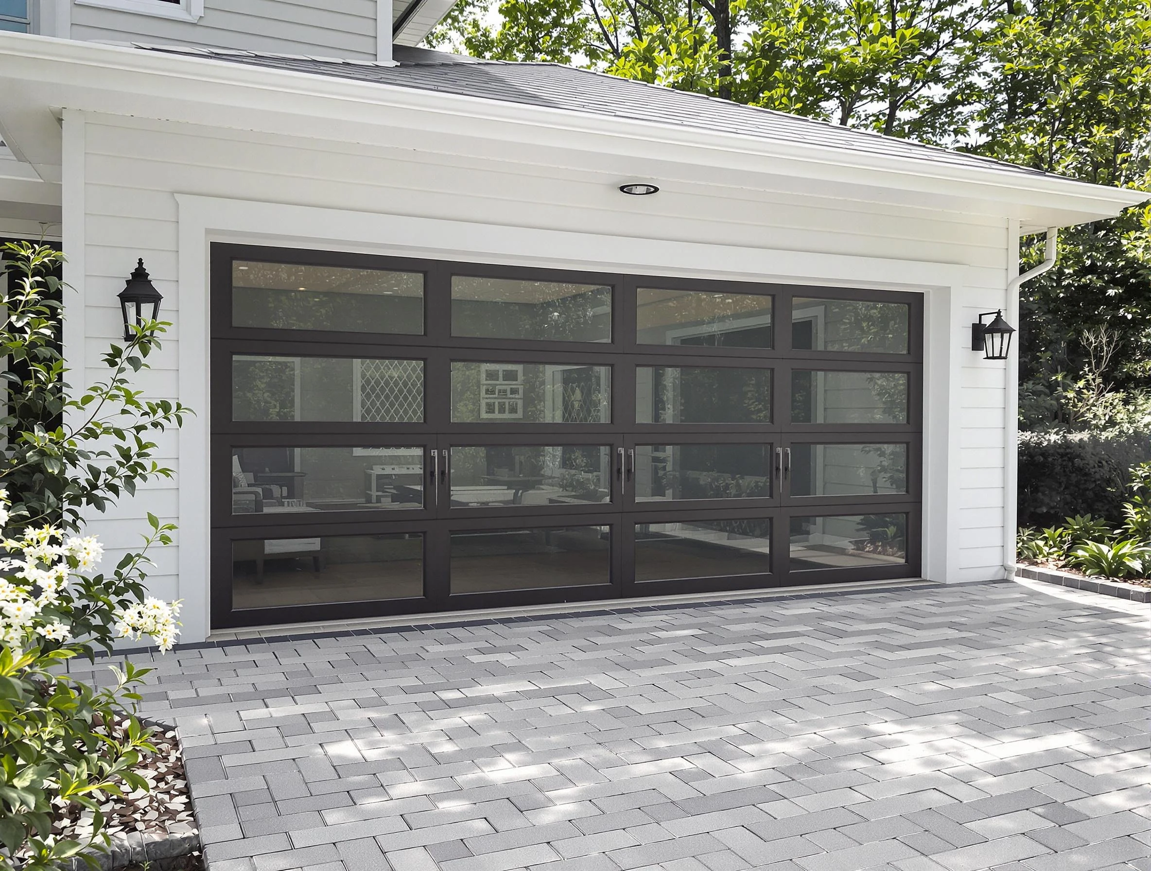 New Sewickley Garage Door Repair design specialist presenting custom garage door options to New Sewickley homeowner