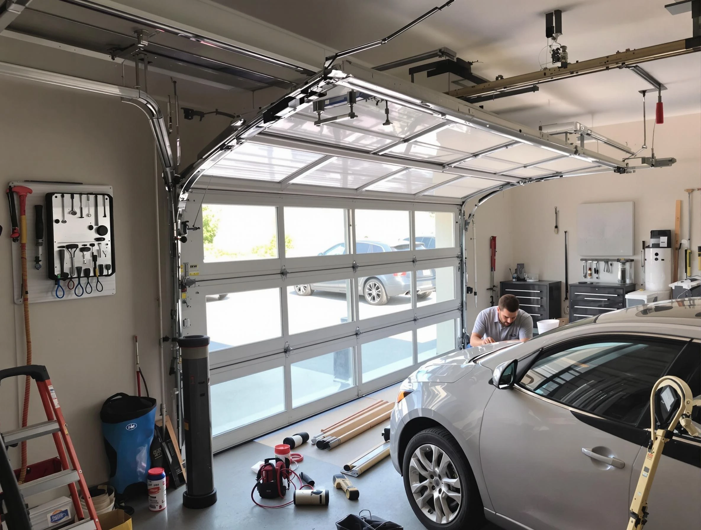 Garage door noise reduction service by New Sewickley Garage Door Repair in New Sewickley
